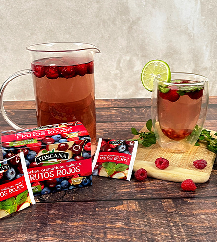 Aromática de frutos rojos con menta