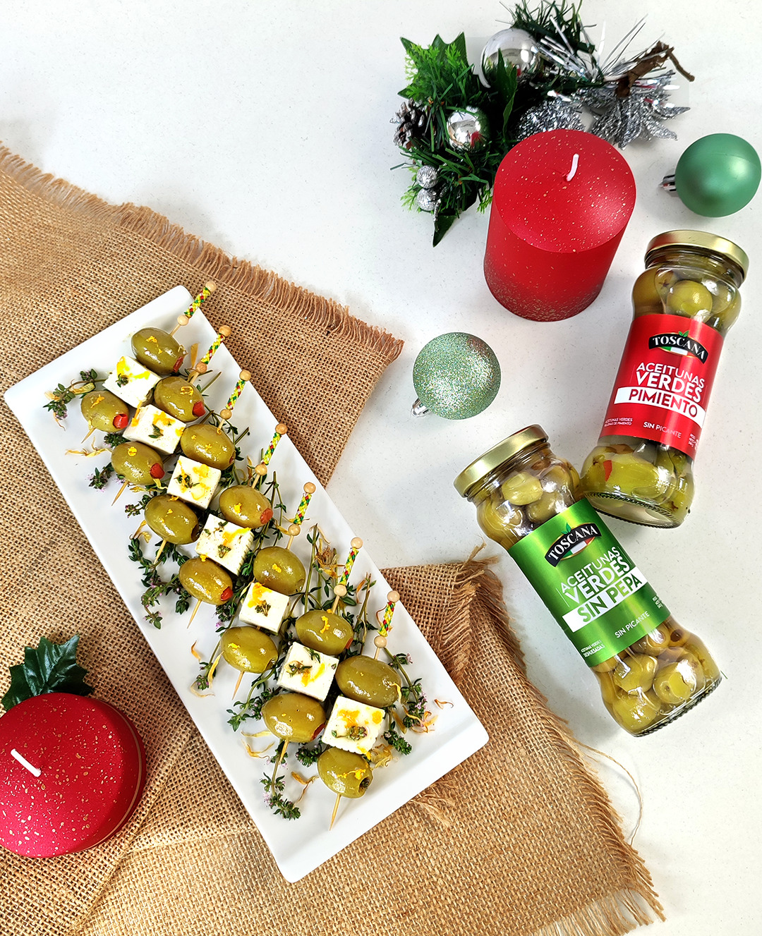 Brochetas navideñas