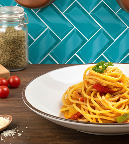 Spaghetti a la peperonata